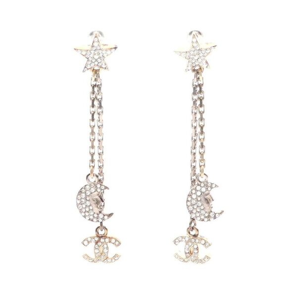 Pre Loved chanel Women metallic | gold Earrings - Picture 1 of 6